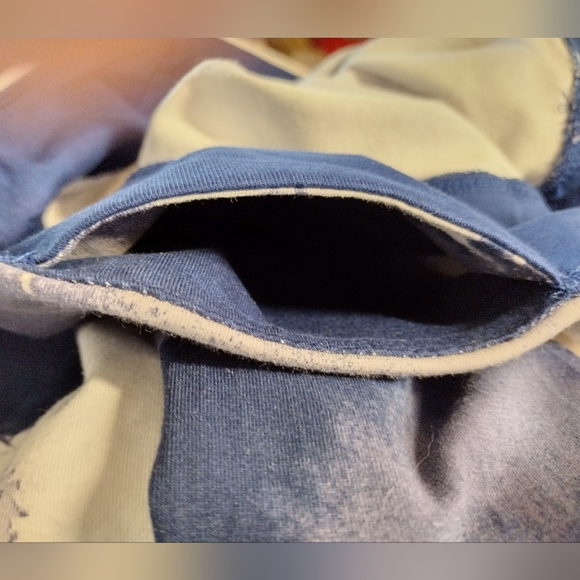 #0361 XL (Tag 1X runs small) NWT TOMMY HILFIGER Blue/Wht Tie Dye Jersey Leggings - Picture 4 of 16